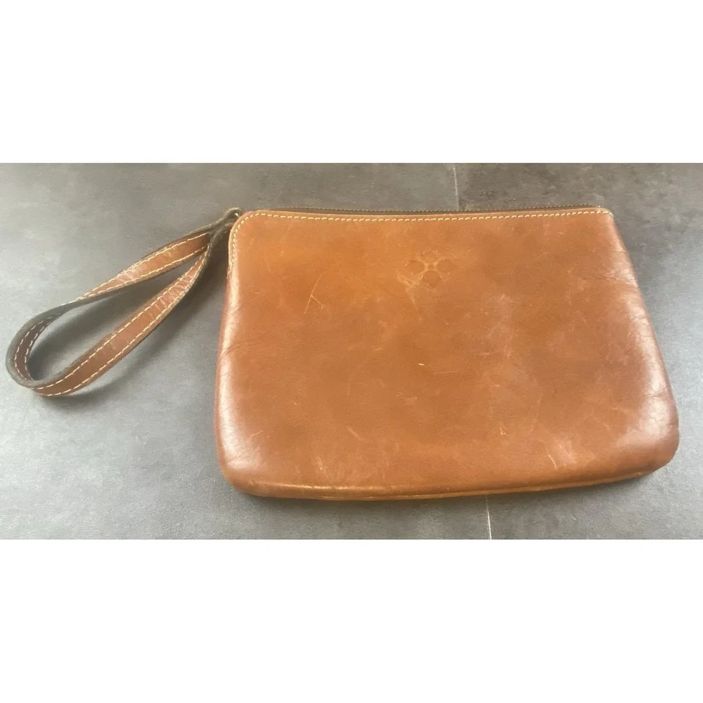 Patricia Nash Brown Leather Wristlet